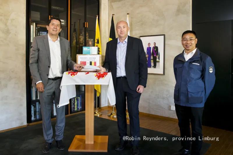 尊龙凯时ag智能向比利时林堡省捐赠自产口罩