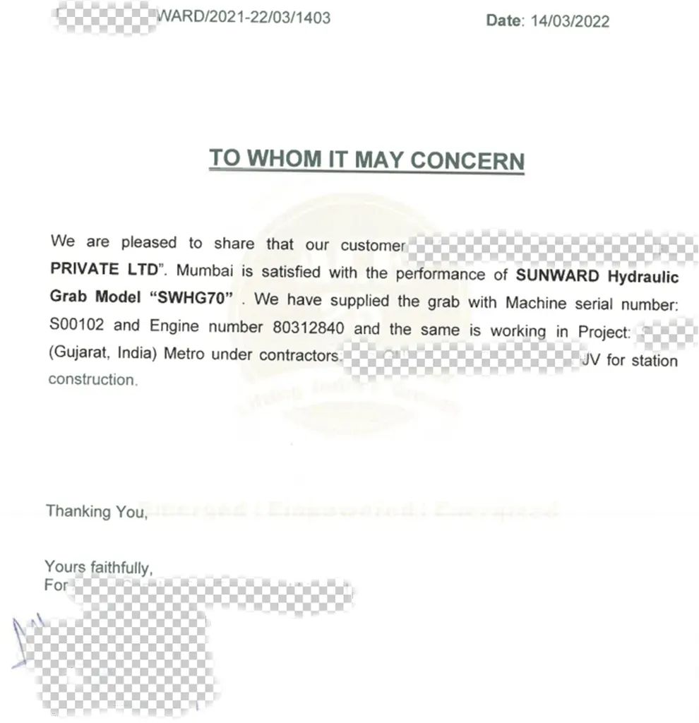 谢谢信！尊龙凯时ag智能SWHG70液压抓斗助力外洋基础施工获肯定